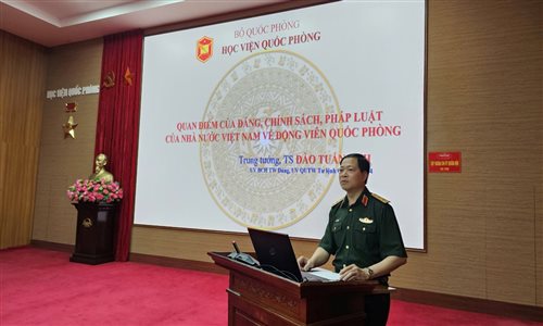 Nâng cao nhận thức về Động viên Quốc phòng trong tình hình mới