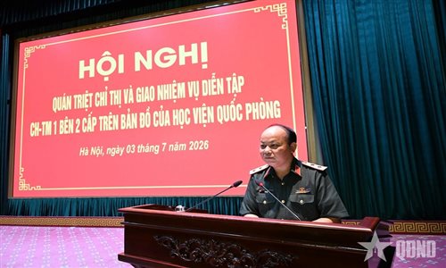 Học viện Quốc phòng tổ chức Hội nghị quán triệt chỉ thị, giao nhiệm vụ diễn tập