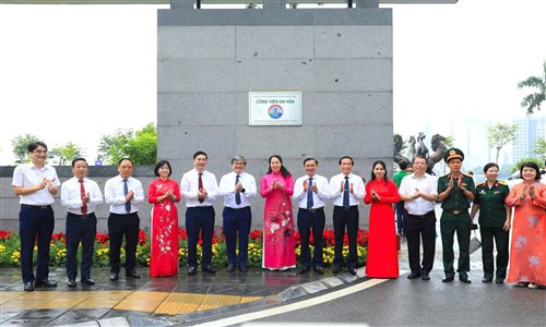 Gắn biển Công viên An Hòa và phố Nguyễn Hữu An tại phường Cầu Giấy