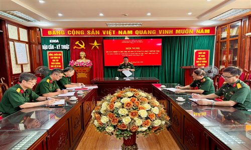 Chi bộ Khoa Hậu cần - Kỹ thuật tổ chức quán triệt chỉ thị số 09-CT/TW của Bộ Chính trị