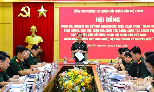 Thượng tướng Trương Thiên Tô chủ trì phiên họp Hội đồng đánh giá, nghiệm thu kết quả nghiên cứu, biên soạn sách của Tổng cục Chính trị